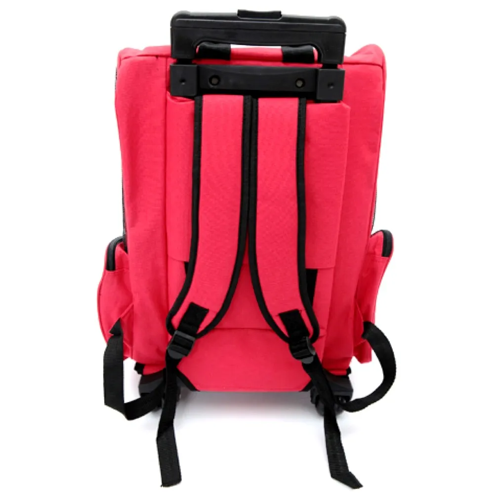 Petcomer Trolley Backpack Pet Carrier (Red)