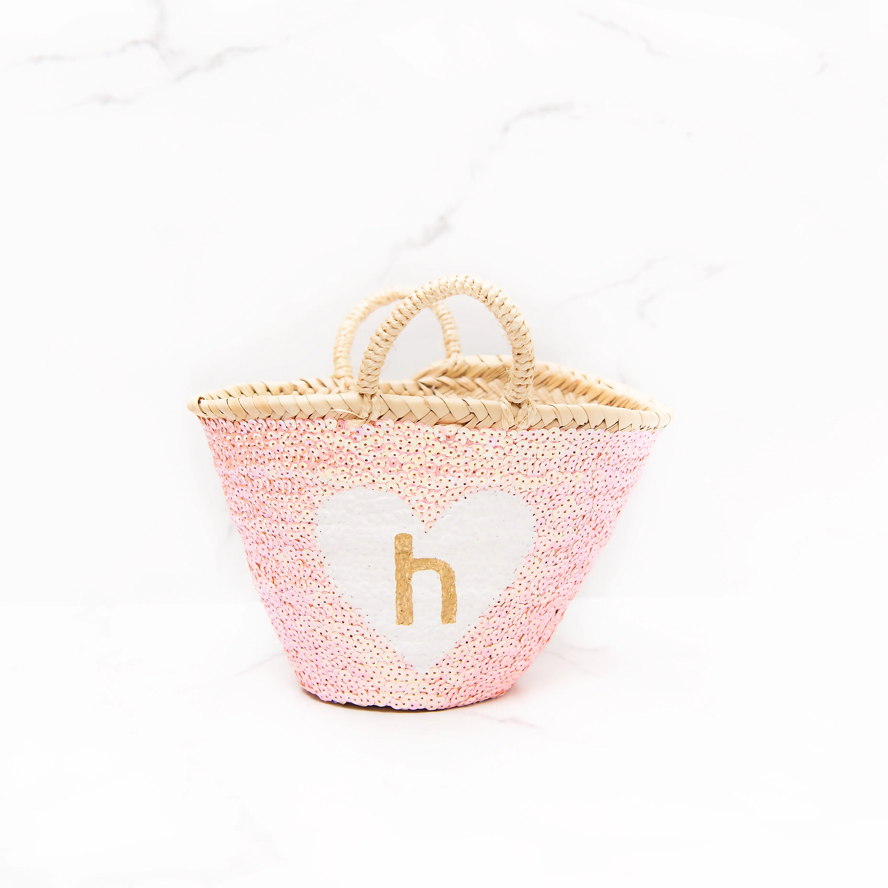 PINK All-Sequin Beach Bag | Mini