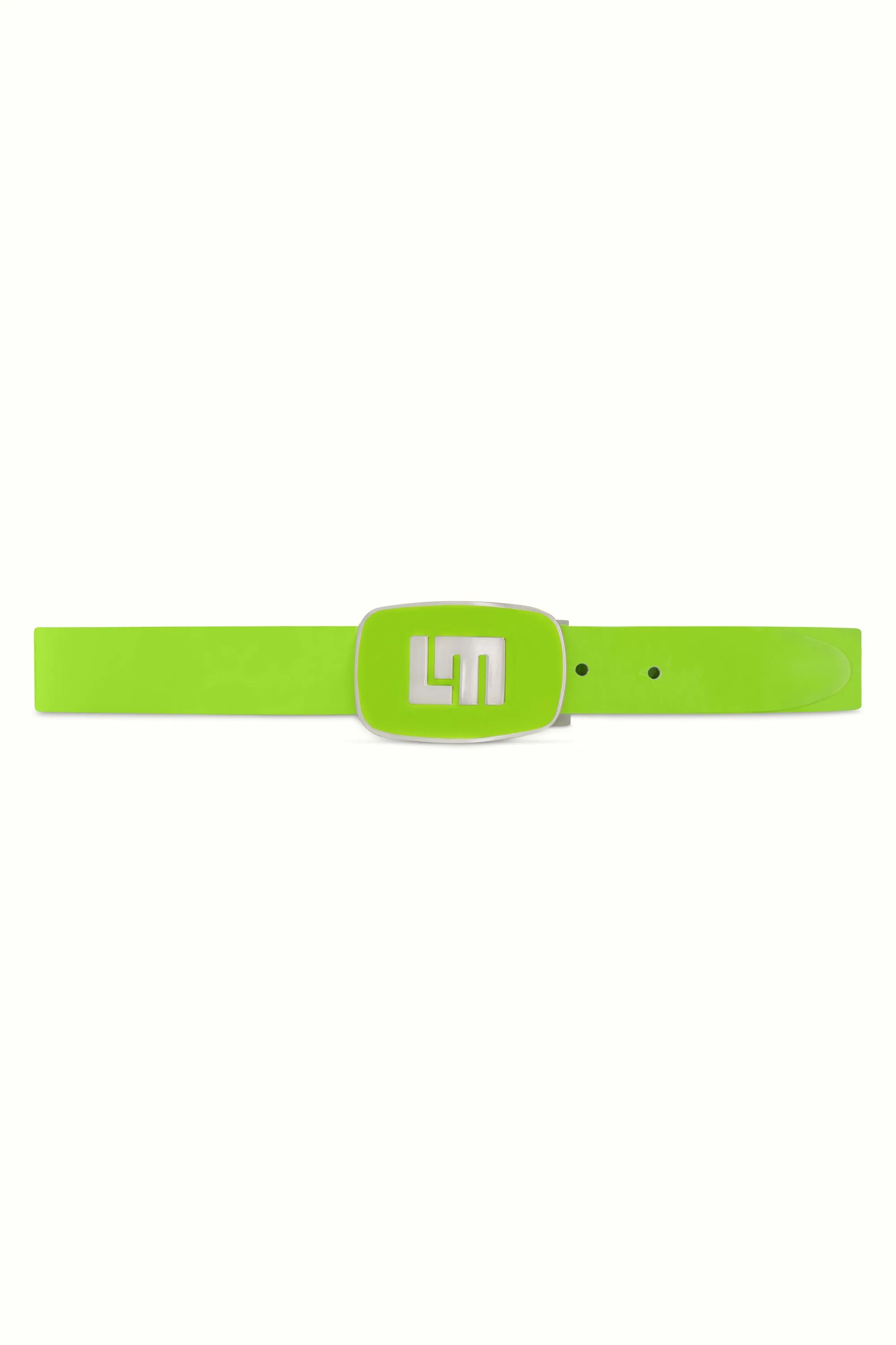 Polished Lime Green Patent Leather Belt