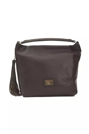 Pompei Donatella Brown Leather Women Shoulder Bag