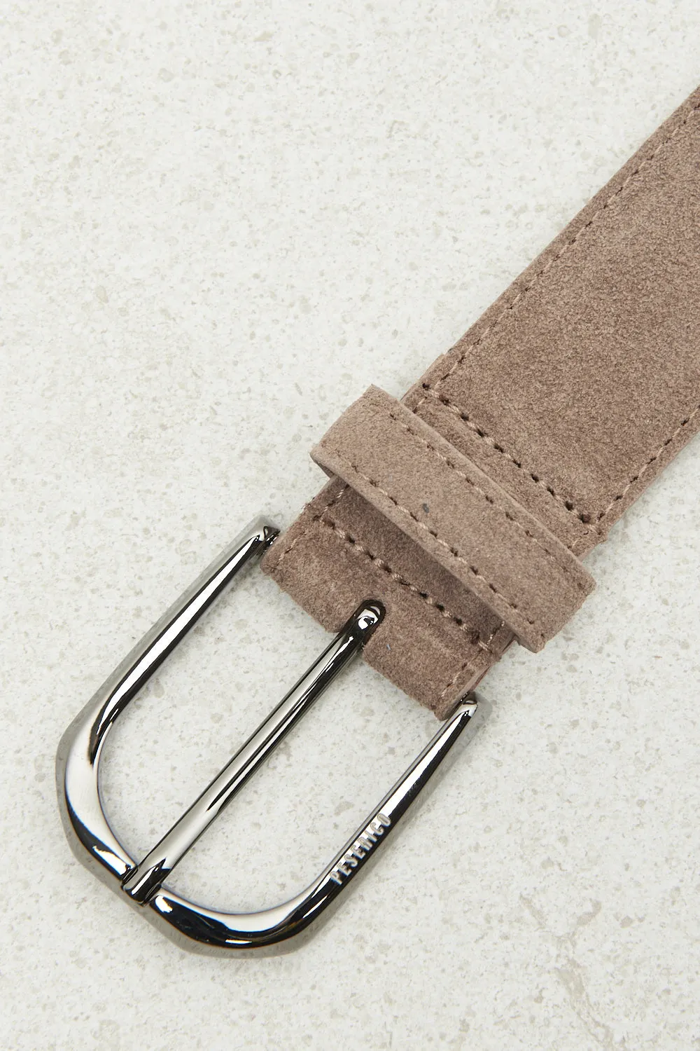 Real suede leather belt