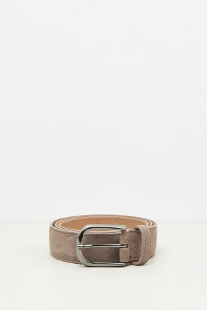 Real suede leather belt