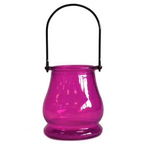 Recycled Candle Lantern - Violet