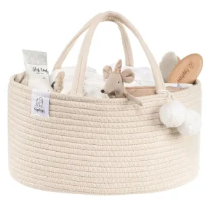 Rope Diaper Caddy - Beige