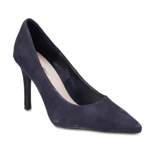 Sally Heel in Navy Suede