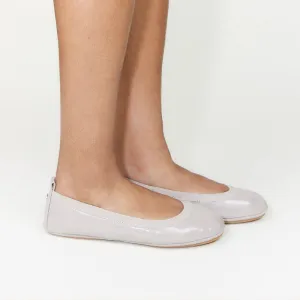 Samara Foldable Ballet Flat in Simply Taupe Patent