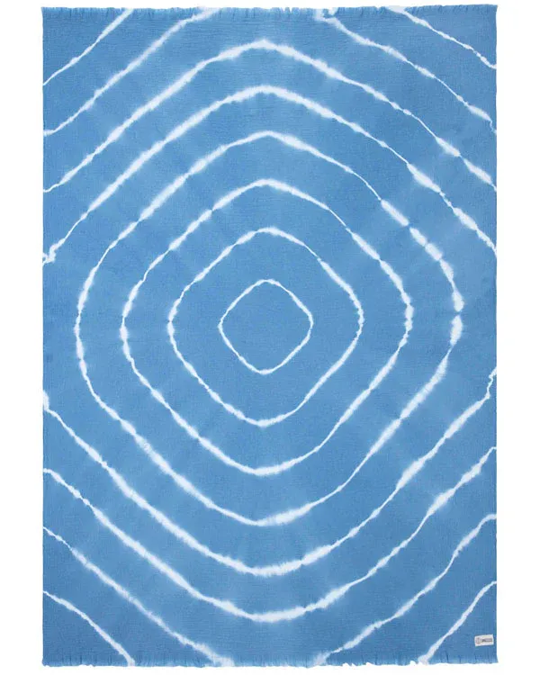 Sand Cloud Shock Waves Large Towel / Blue Tie Dye