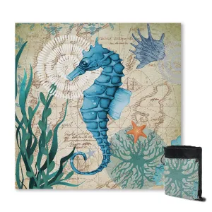 Seahorse Love Sand Free Towel