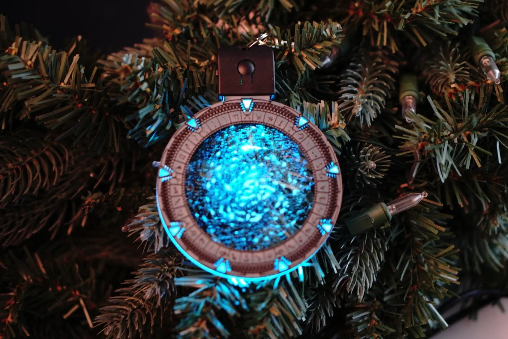 Stargate Portal LED Ornament - Made in USA | Color Changing - Stocking Stuffer - Stargate Ornament