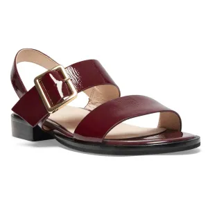 Tabatha Sandal in Wine Patent