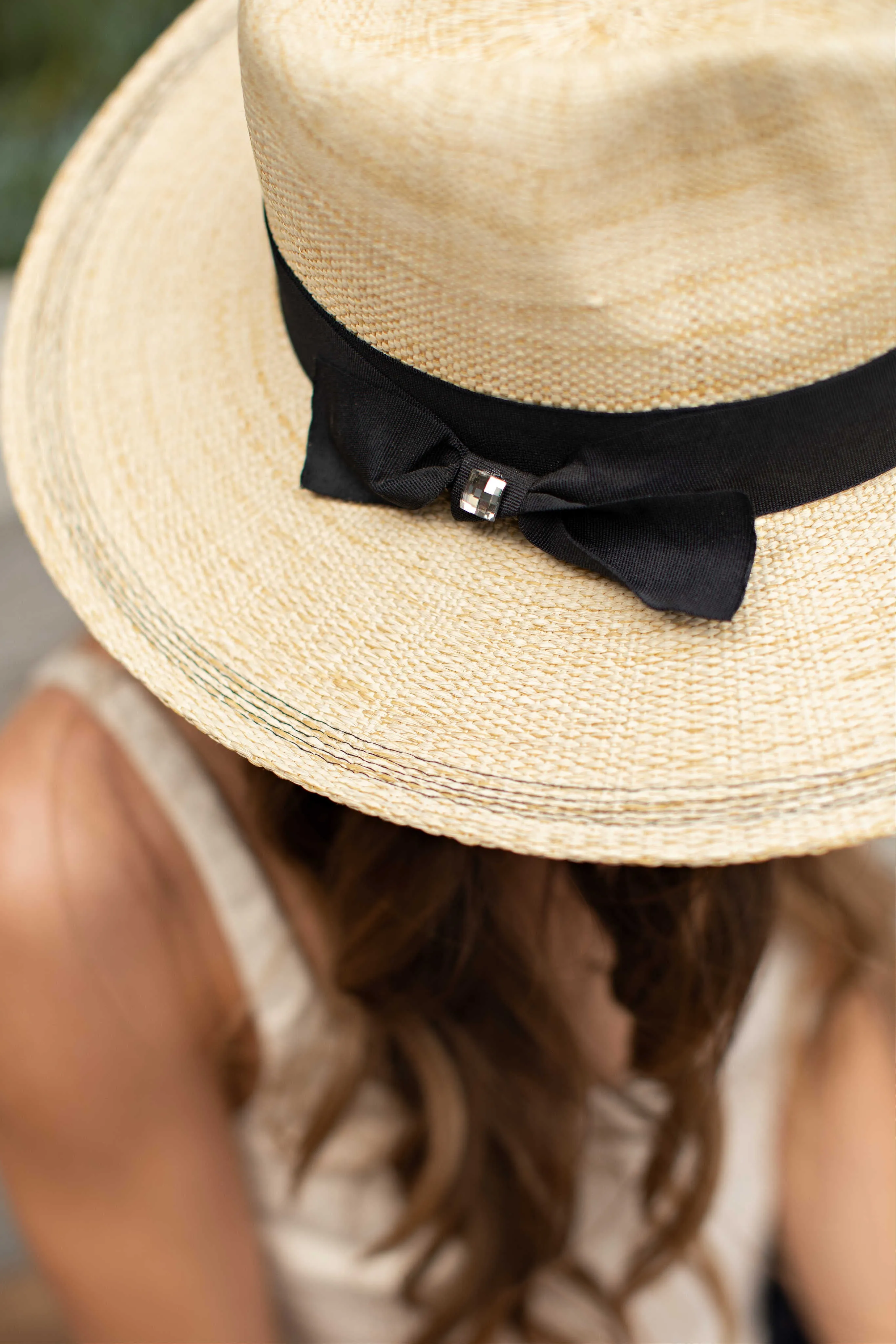 The Janessa Panama Hat w/ Black Band