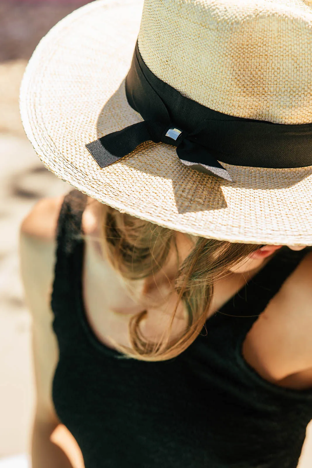 The Janessa Panama Hat w/ Black Band