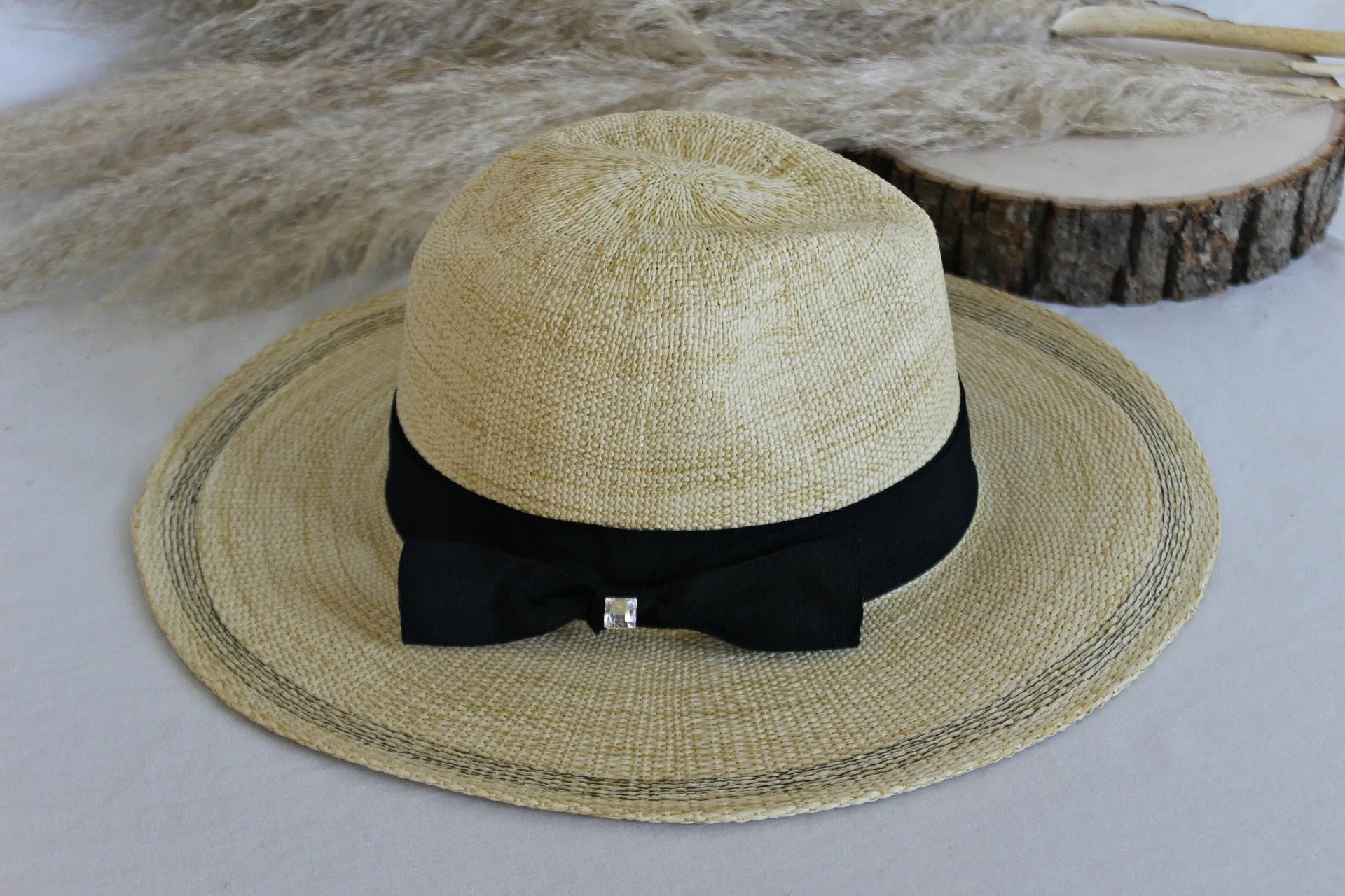 The Janessa Panama Hat w/ Black Band