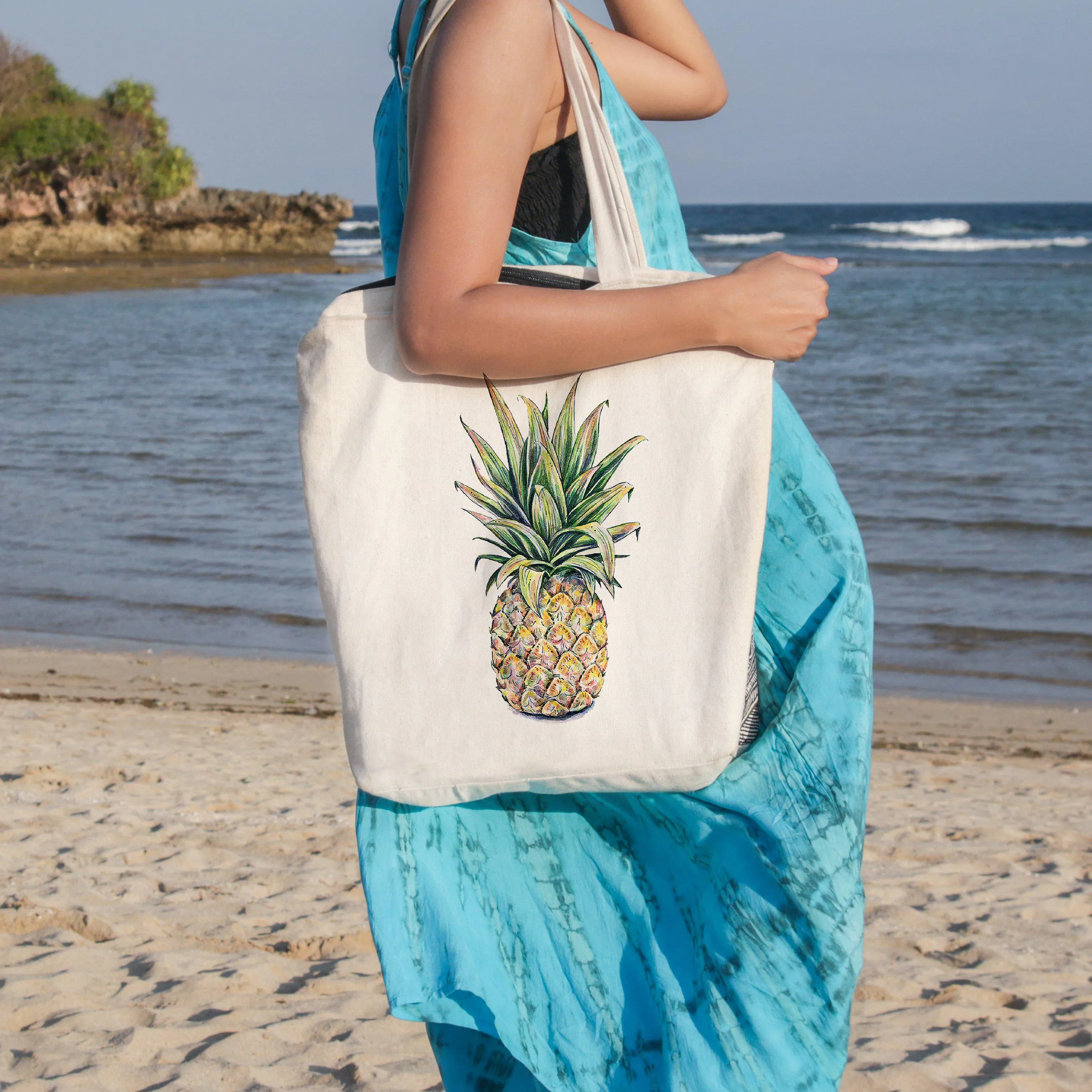 The Pineapple Club Beach Tote