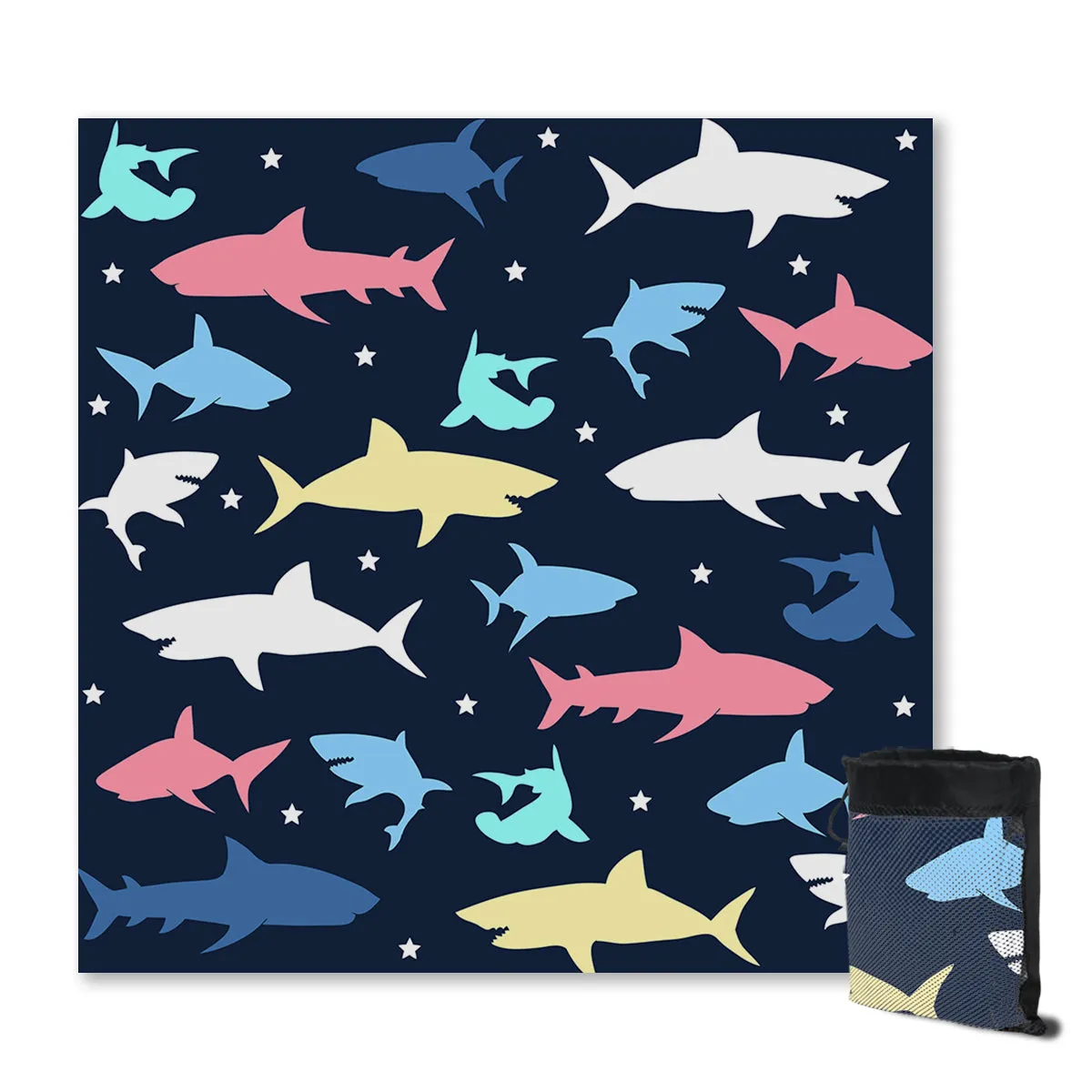 The Shark Disco Sand Free Towel