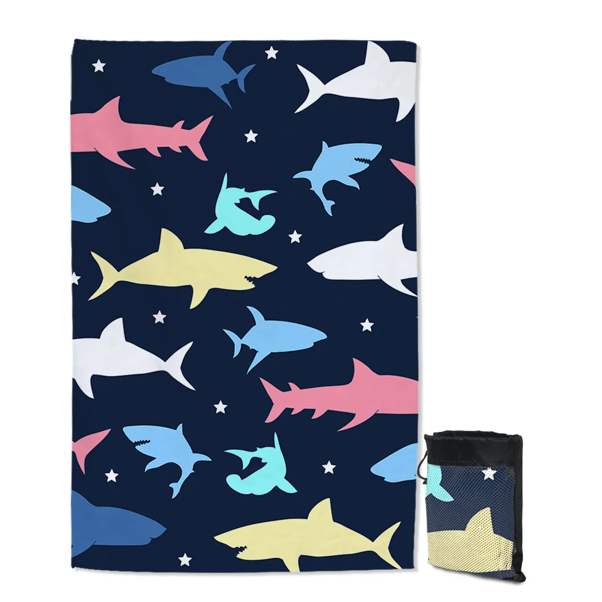 The Shark Disco Sand Free Towel