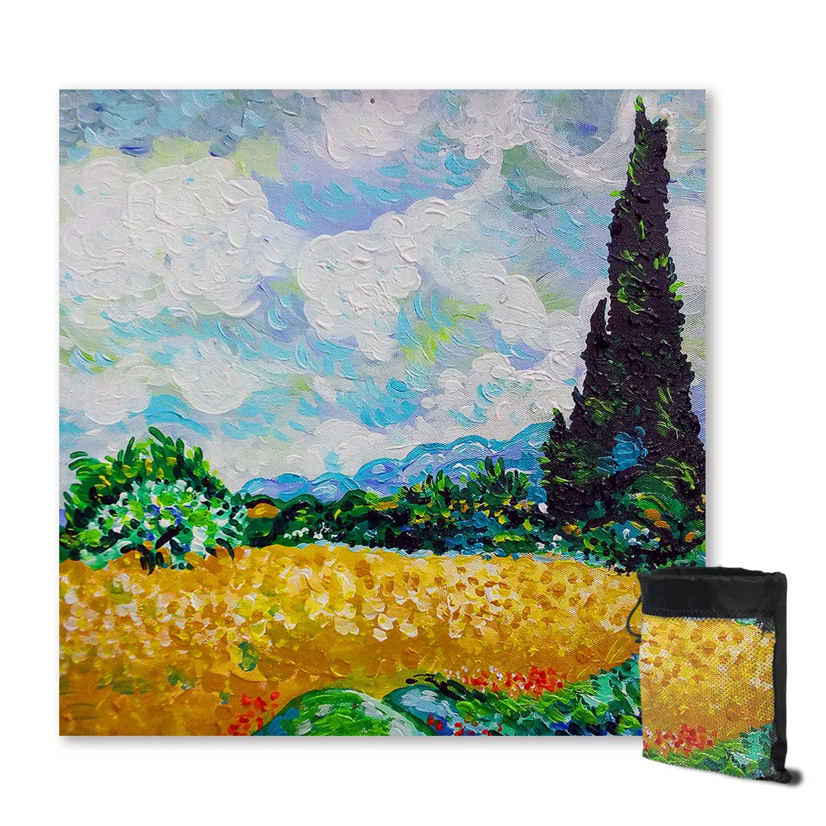 Van Gogh's Wheat Fieds Sand Free Towel