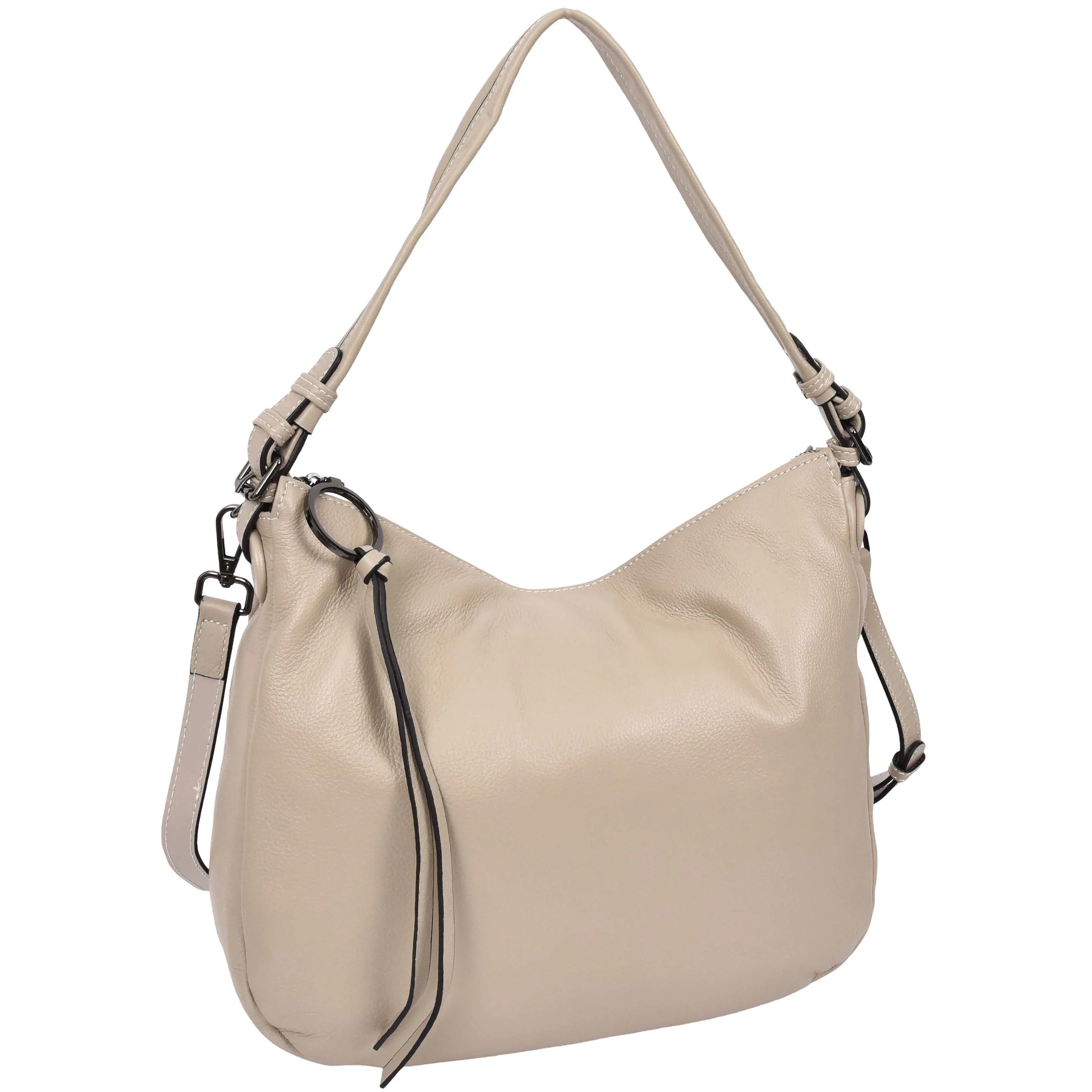 Womens Leather Hobo Handbag Soft Large Multi Straps Zipper Shoulder Bag A202 Taupe