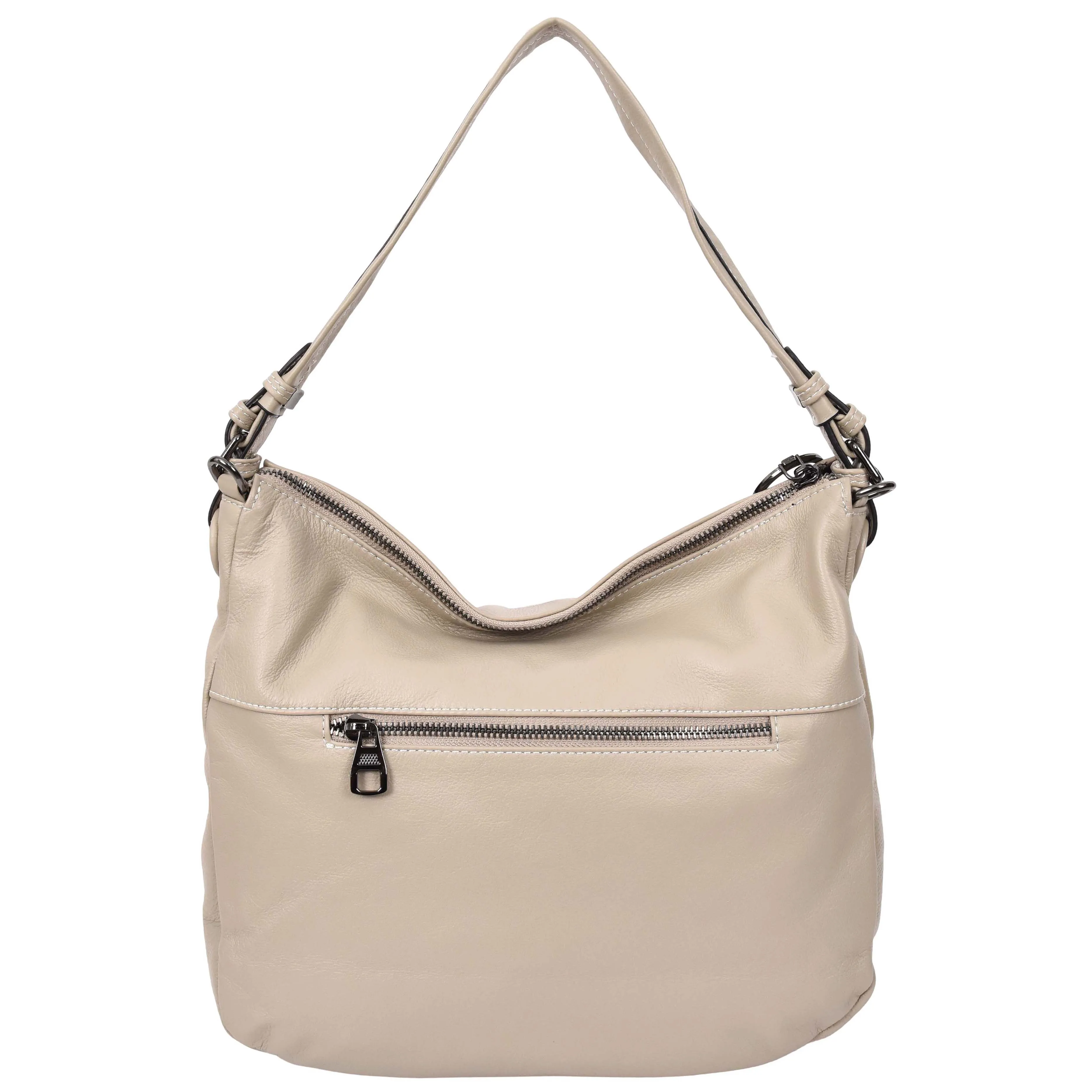 Womens Leather Hobo Handbag Soft Large Multi Straps Zipper Shoulder Bag A202 Taupe