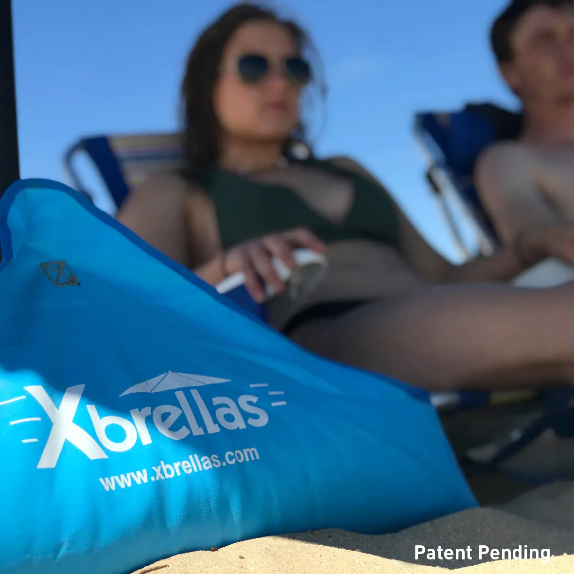 Xbrellas – The Best High Wind Resistant Large 7.5’ Beach Umbrella.  6 Heavy Duty Strong Fiberglass Ribs, Marine Grade