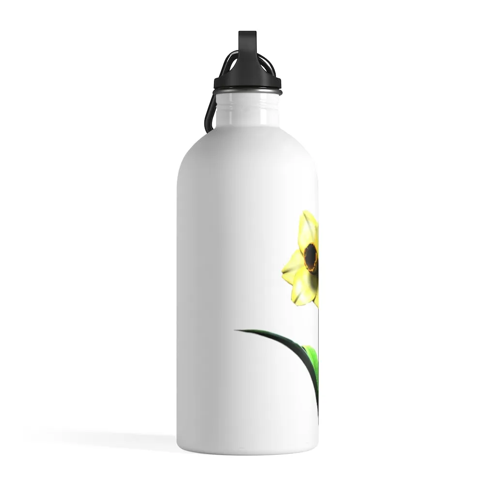 Yellow Flower Stainless Steel Water Bottle